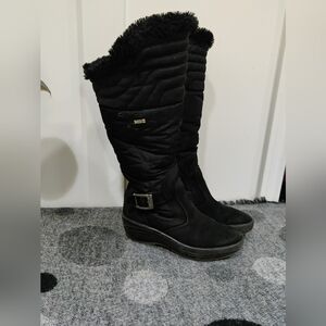 Pajar Canada Black Quilted Tall Winter Boots Waterproof Pajar-Tex EU 36 US 5-5.5